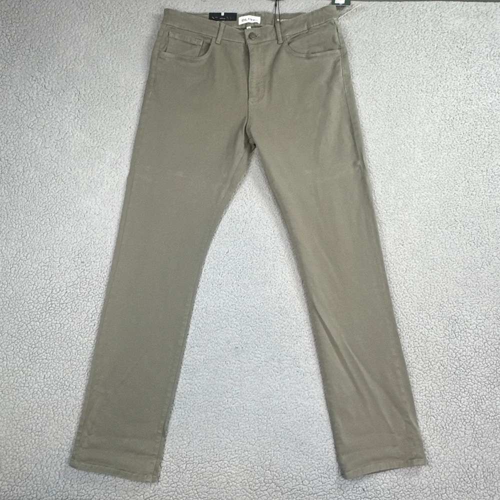 NWT DL 1961 Russell Slim Straight Pants Men 38x34 Palm Smart Denim XTwill